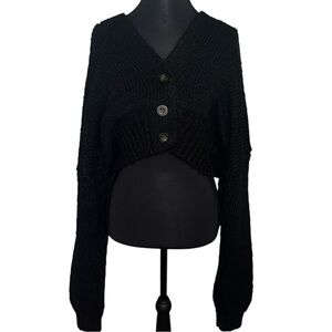 Arizona Large Cropped Oversized Button Up Cardigan